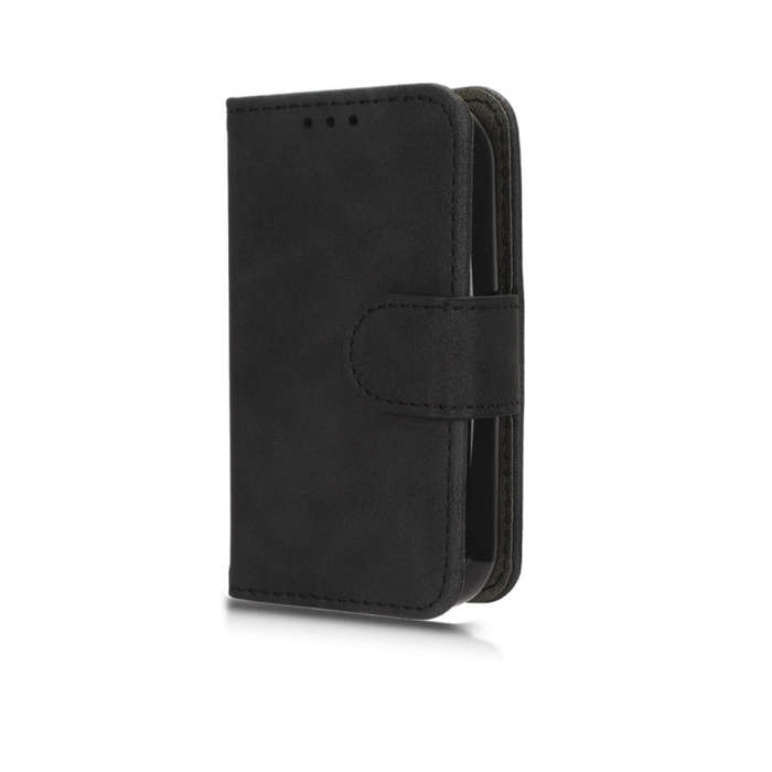 For Sharp MAMORINO6 Skin Feel Magnetic Flip Leather Phone Case(Black)