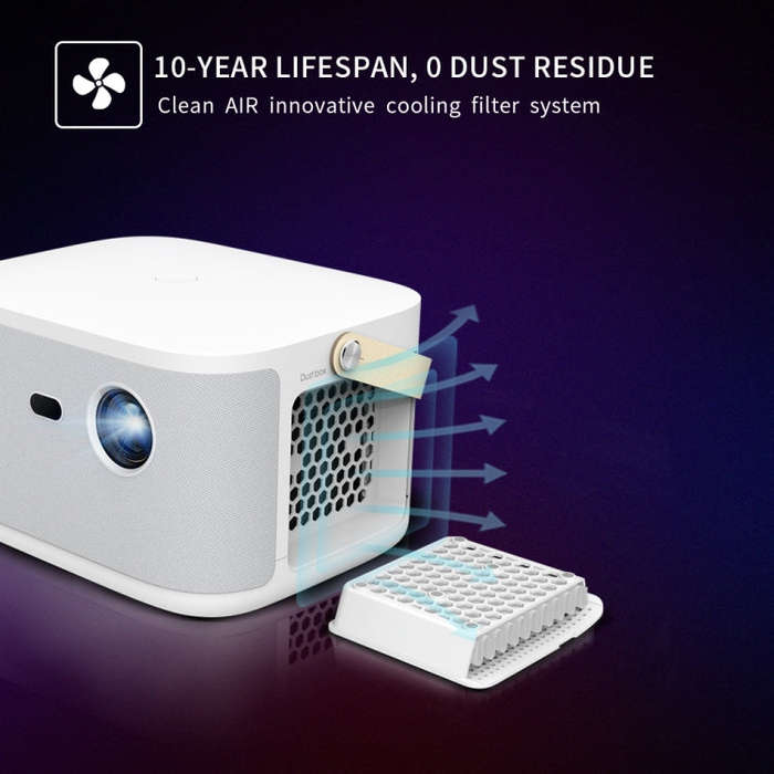 WOWOTO F8Plus DLP DMD 0.33 inch 1920 x 1080 4K 800ANSI RGBB LED Smart Projector(EU Plug)