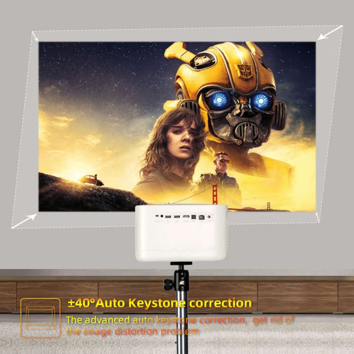 WOWOTO F8Plus DLP DMD 0.33 inch 1920 x 1080 4K 800ANSI RGBB LED Smart Projector(EU Plug)