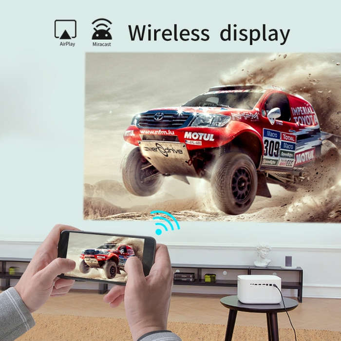 WOWOTO F8Plus DLP DMD 0.33 inch 1920 x 1080 4K 800ANSI RGBB LED Smart Projector(EU Plug)