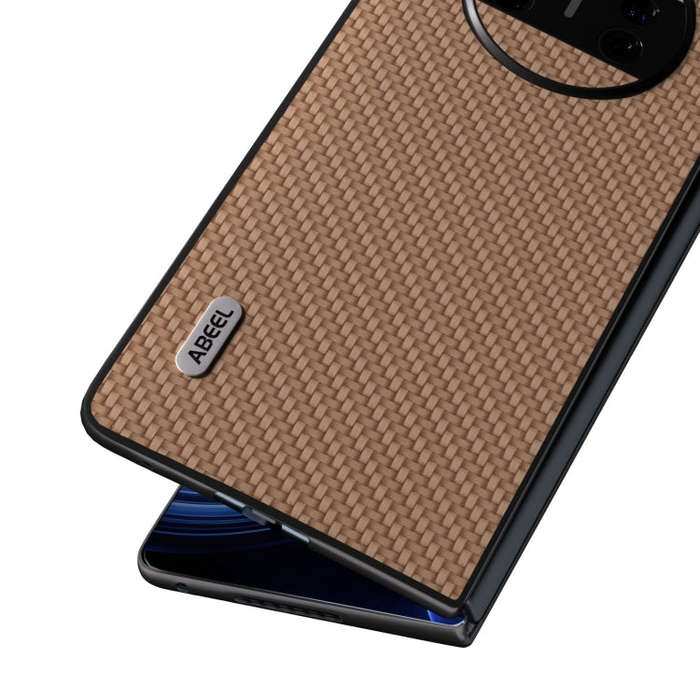 For Huawei Mate X3 ABEEL Carbon Fiber Texture Protective Phone Case(Yellow)