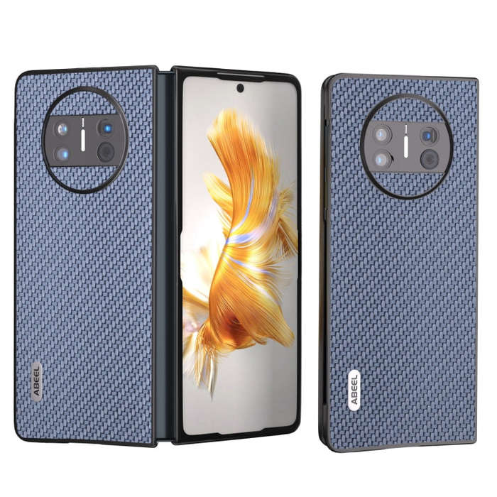 For Huawei Mate X3 ABEEL Carbon Fiber Texture Protective Phone Case(Light Blue)