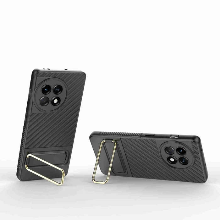 For OnePlus Ace 2 5G Wavy Textured Phone Case (Black)