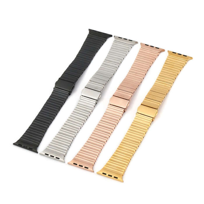 Ocean Metal Replacement Watch Band For Apple Watch Ultra 2 49mm(Black)
