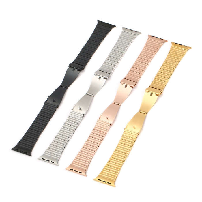 Ocean Metal Replacement Watch Band For Apple Watch Ultra 2 49mm(Black)
