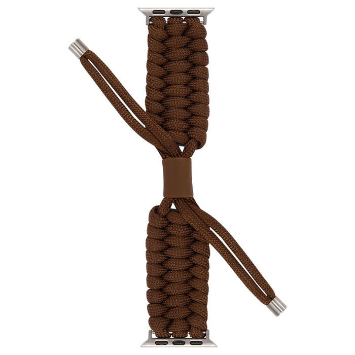 Stretch Plain Silicone Bean Watch Band For Apple Watch SE 2023 44mm(Coffee Brown)