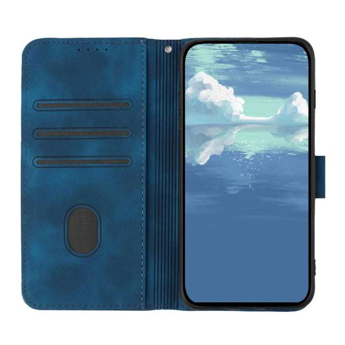 For Motorola Edge 60 Fusion / Edge 5G 2025 Line Pattern Skin Feel Leather Phone Case(Royal Blue)