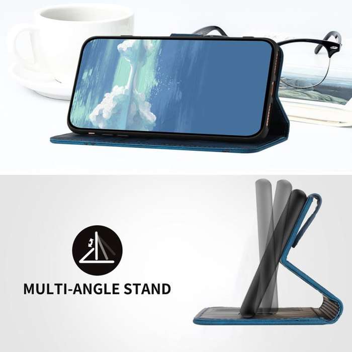 For Motorola Edge 60 Fusion / Edge 5G 2025 Line Pattern Skin Feel Leather Phone Case(Royal Blue)