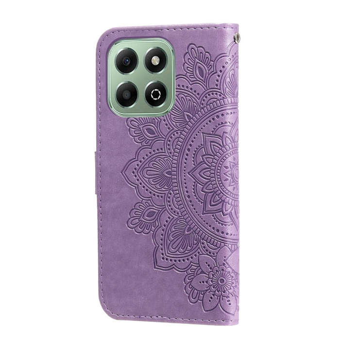 For Honor X6b 4G / X6c 4G / X5b / X5b Plus Seven-petal Flowers Embossing Leather Phone Case(Light...