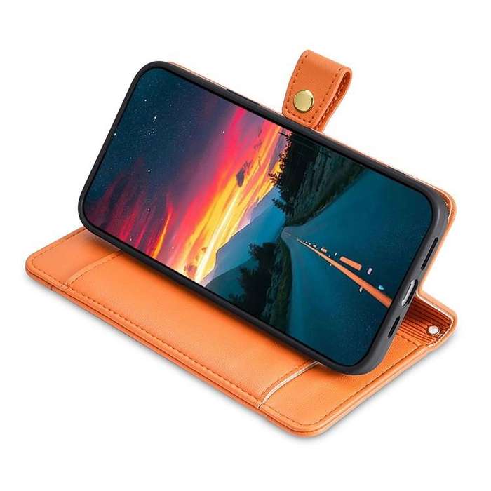 For Honor X8c 4G Sheep Texture Cross-body Zipper Wallet Leather Phone Case(Orange)