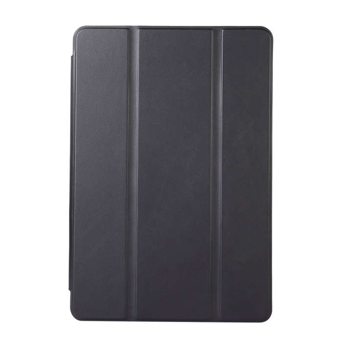 For Huawei MatePad SE Solid Color 3-folding Leather Tablet Case(Black)