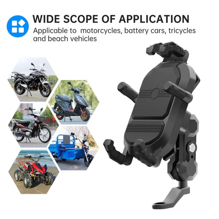 WUPP CS-1848A1 Motorcycle Shock Absorption Riding Phone Holder, Style:Rearview Mirror Type