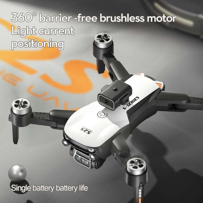 LS-S2S Obstacle Avoidance Brushless Dual Lens Aerial Photography Folding Drone, Specification:4K(...