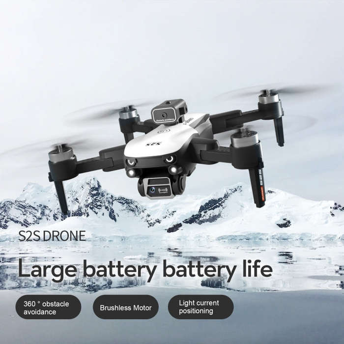 LS-S2S Obstacle Avoidance Brushless Dual Lens Aerial Photography Folding Drone, Specification:4K(...