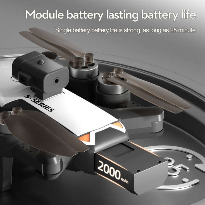 LS-S2S Obstacle Avoidance Brushless Dual Lens Aerial Photography Folding Drone, Specification:4K(...