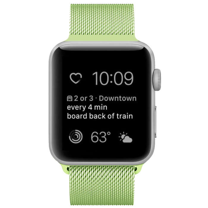 For Apple Watch Series 9&8&7 41mm / SE 3&SE 2&6&SE&5&4 40mm / 3&2&1 38mm Milanese Loop Magnetic S...