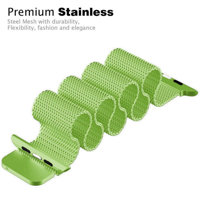 For Apple Watch Series 9&8&7 41mm / SE 3&SE 2&6&SE&5&4 40mm / 3&2&1 38mm Milanese Loop Magnetic S...