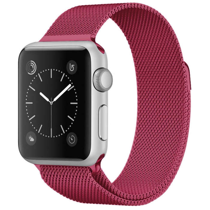For Apple Watch Series 9&8&7 41mm / 6 & SE & 5 & 4 40mm / 3 & 2 & 1 38mm Milanese Loop Magnetic S...