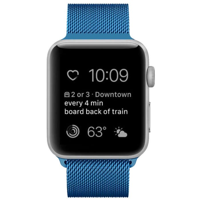 For Apple Watch Series 9&8&7 41mm / 6 & SE & 5 & 4 40mm / 3 & 2 & 1 38mm Milanese Loop Magnetic S...