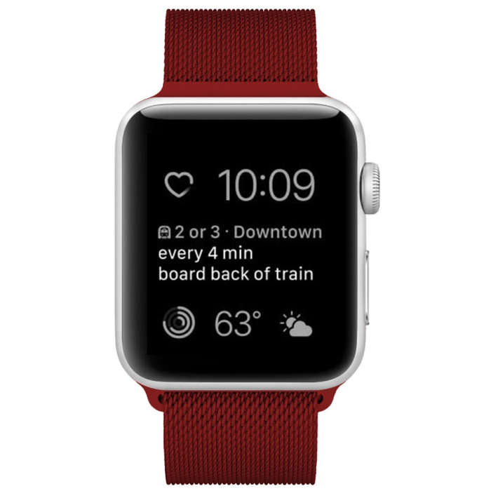 For Apple Watch Series 9&8&7 41mm / SE 3&SE 2&6&SE&5&4 40mm / 3&2&1 38mm Milanese Loop Magnetic S...