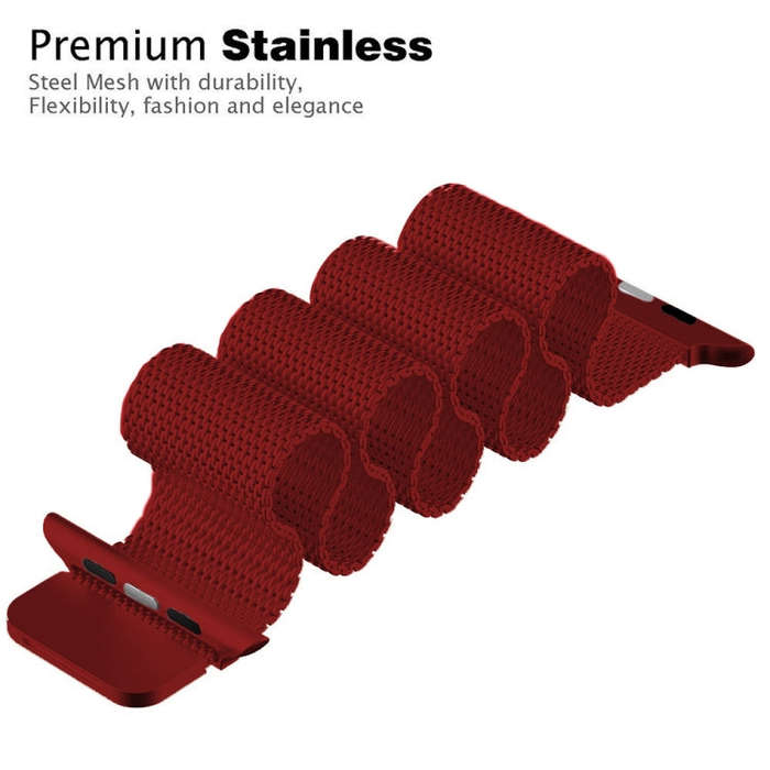For Apple Watch Series 9&8&7 41mm / SE 3&SE 2&6&SE&5&4 40mm / 3&2&1 38mm Milanese Loop Magnetic S...