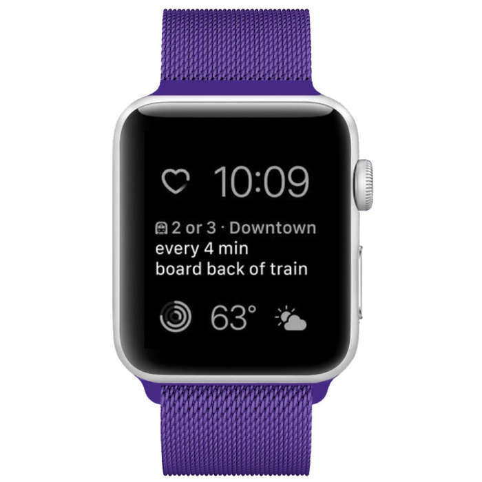 For Apple Watch Series 9&8&7 41mm / 6 & SE & 5 & 4 40mm / 3 & 2 & 1 38mm Milanese Loop Magnetic S...