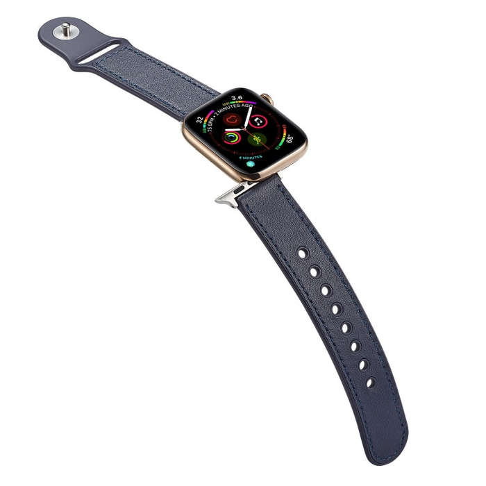 For Apple Watch Series 9&8&7 41mm / SE 3&SE 2&6&SE&5&4 40mm / 3&2&1 38mm Single Buckle TPU+ Genui...