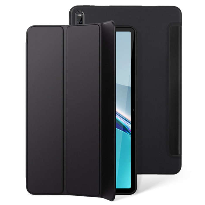 For Huawei Matepad Pro 10.8 3-fold Soft Smart Leather Tablet Case(Black)