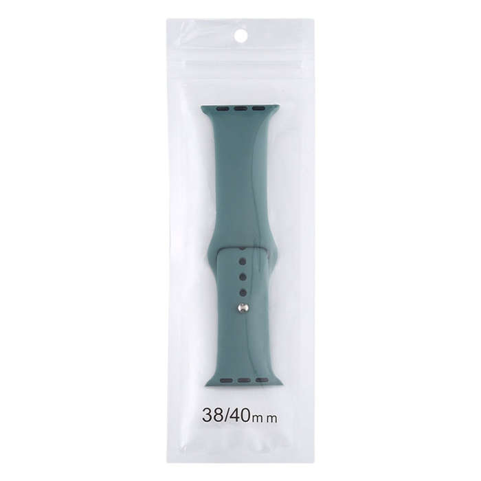 For Apple Watch Series 9&8&7 41mm / SE 3&SE 2&6&SE&5&4 40mm / 3&2&1 38mm Silicone Watch Band, Lon...