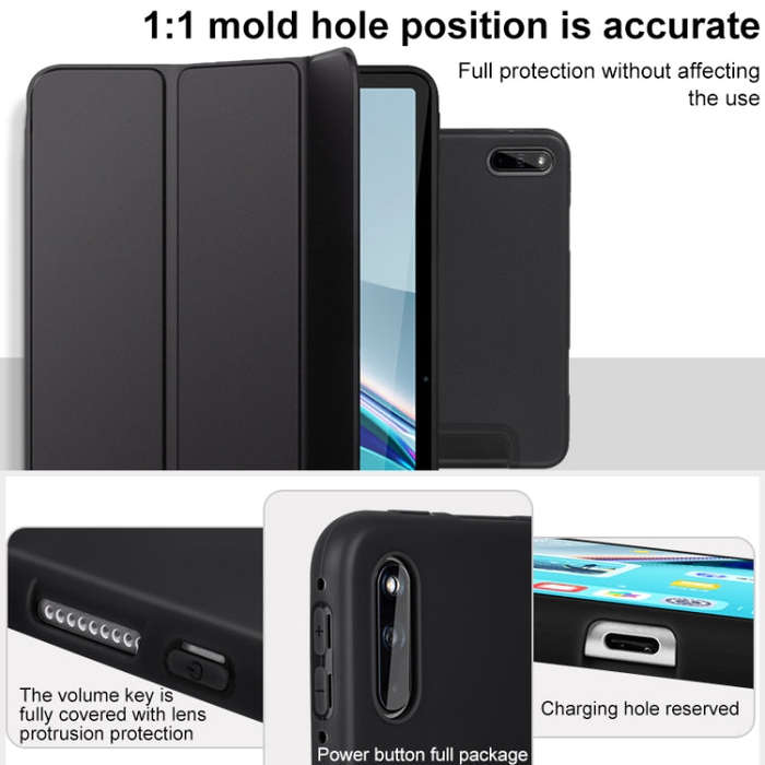 For Huawei Matepad Pro 11 3-fold Soft Smart Leather Tablet Case(Ice Blue)