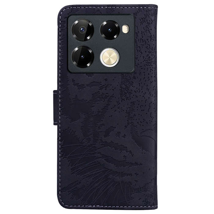 For Infinix Note 40 Pro 4G / 5G Tiger Embossing Pattern Flip Leather Phone Case(Black)