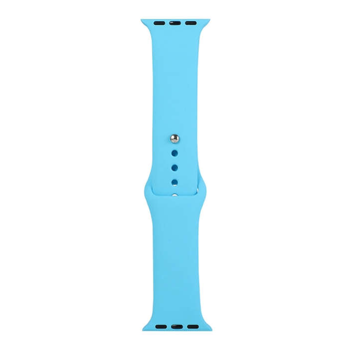 For Apple Watch Series 9&8&7 41mm / SE 3&SE 2&6&SE&5&4 40mm / 3&2&1 38mm Silicone Watch Band, Sho...