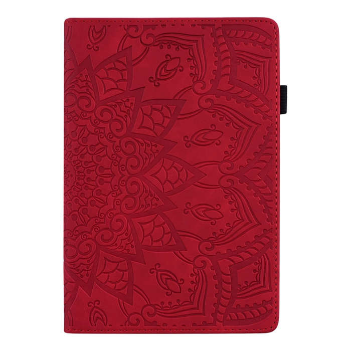 For Huawei MatePad T8 Calf Pattern Double Folding Design Embossed Leather Case with  Holder & Car...