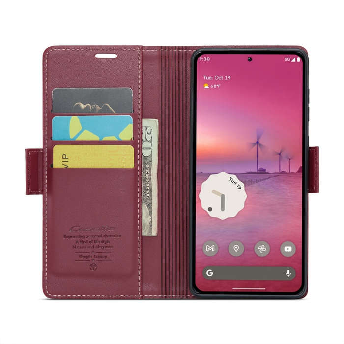 For Google Pixel 10 Pro XL / 9 Pro XL CaseMe 023 Butterfly Buckle Litchi Texture RFID Anti-theft ...