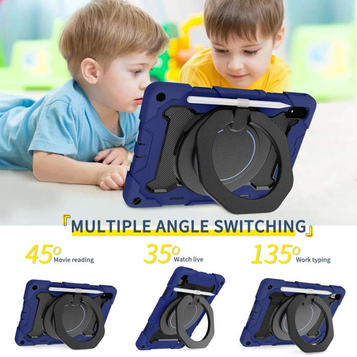 For Huawei MatePad 11 2023 Armor Contrast Color Silicone + PC Tablet Case(Navy Blue)