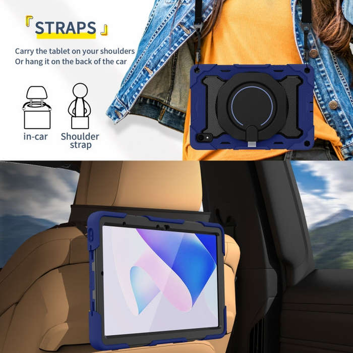 For Huawei MatePad 11 2023 Armor Contrast Color Silicone + PC Tablet Case(Navy Blue)