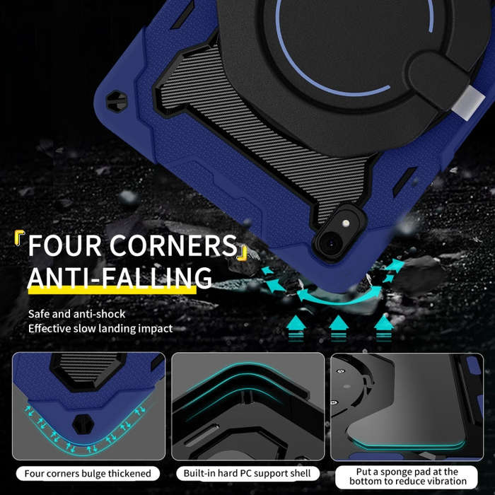 For Huawei MatePad 11 2023 Armor Contrast Color Silicone + PC Tablet Case(Navy Blue)