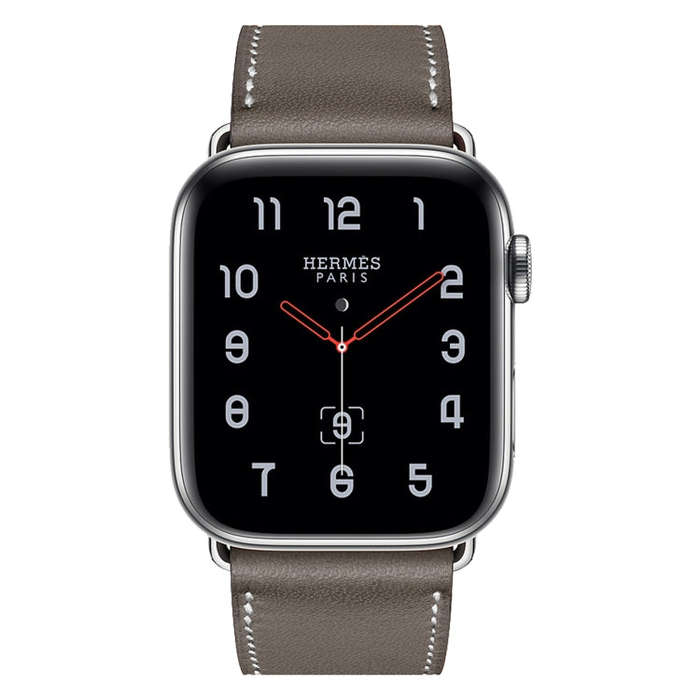 For Apple Watch Series 7 41mm / 6 & SE & 5 & 4 40mm / 3 & 2 & 1 38mm Leather  Watch Band(Grey)