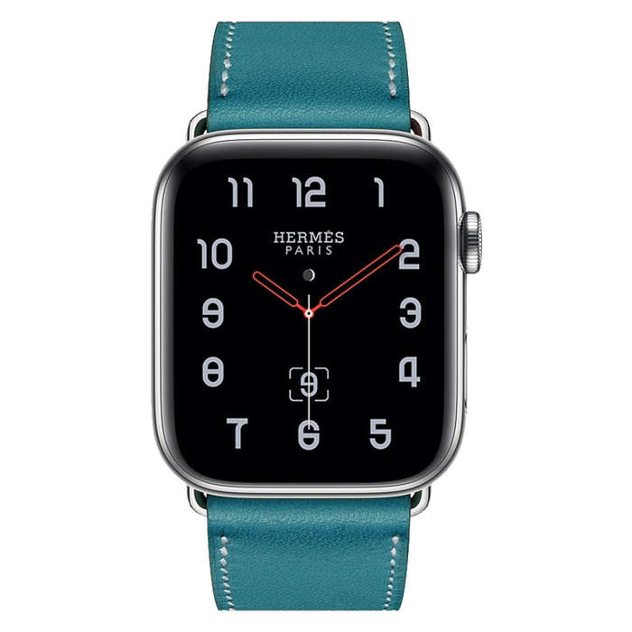 For Apple Watch Series 7 41mm / 6 & SE & 5 & 4 40mm / 3 & 2 & 1 38mm Leather  Watch Band(Blue)