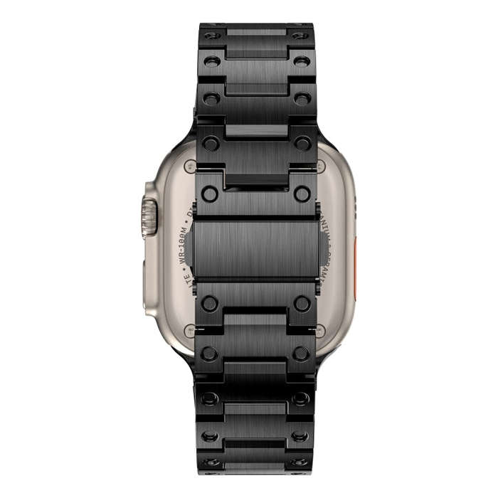 Double Rows Metal Watch Band For Apple Watch Ultra 2 49mm(Black)
