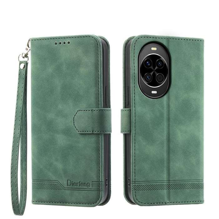 For Huawei nova 14 Dierfeng Dream Line TPU Hybrid PU Leather Phone Case(Green)