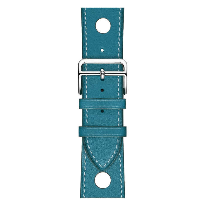 For Apple Watch Ultra 49mm / Series 8&7 45mm / SE 2&6&SE&5&4 44mm / 3&2&1 42mm Leather Three Hole...