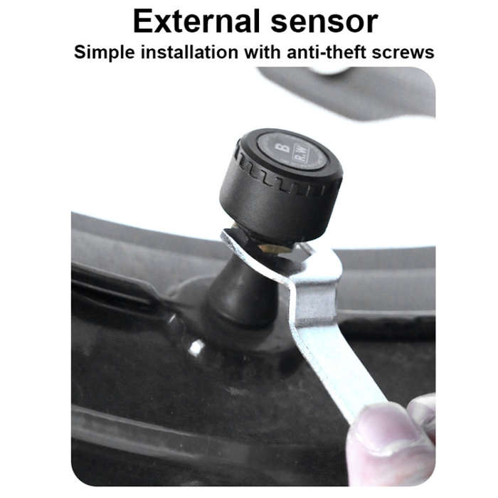 Rear Wheel Tire Pressure Temperature Monitoring Sensor(Black)