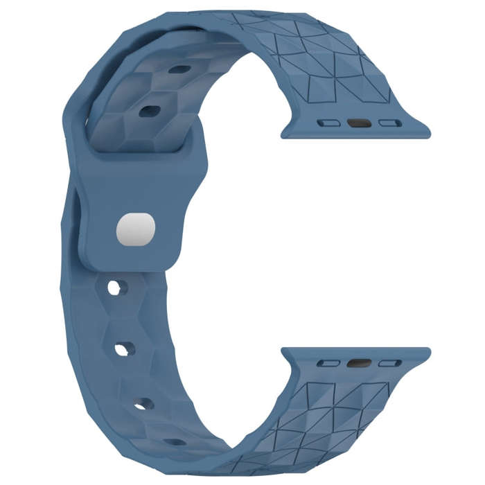 Football Texture Silicone Watch Band For Apple Watch Ultra 2 49mm(Blue)