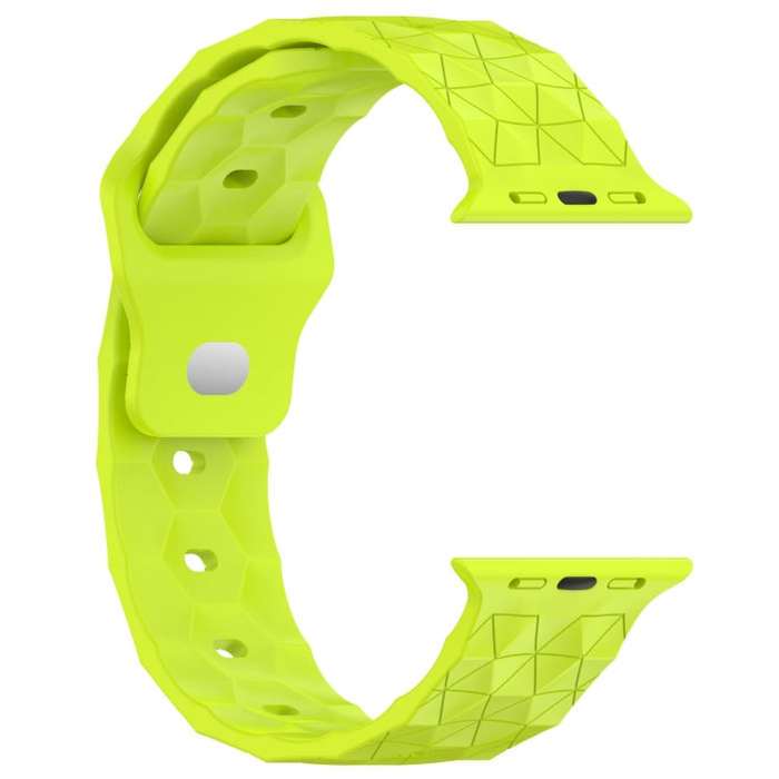 Football Texture Silicone Watch Band For Apple Watch Ultra 2 49mm(Limes Green)