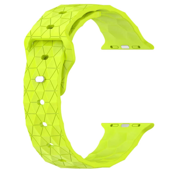 Football Texture Silicone Watch Band For Apple Watch Ultra 2 49mm(Limes Green)