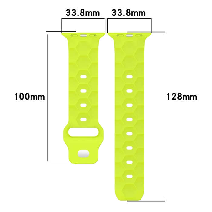 Football Texture Silicone Watch Band For Apple Watch 9 41mm(Orange)