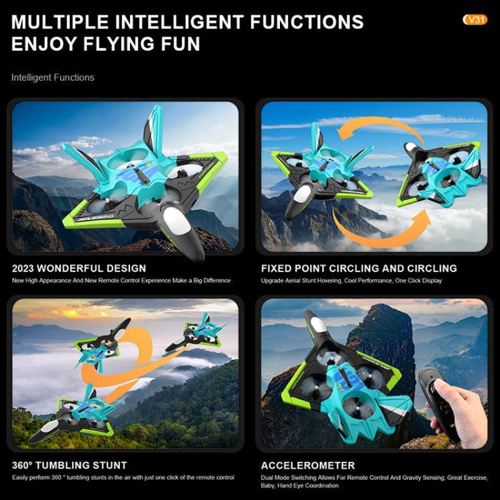 V31 EVA Foam Drop Resistant Quadcopter Remote Control Drone, Model:without Camera(Green)