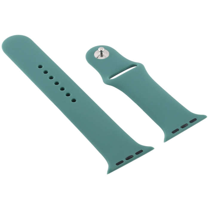 For Apple Watch Series 9&8&7 41mm / SE 3&SE 2&6&SE&5&4 40mm / 3&2&1 38mm Silicone Watch Band, Lon...