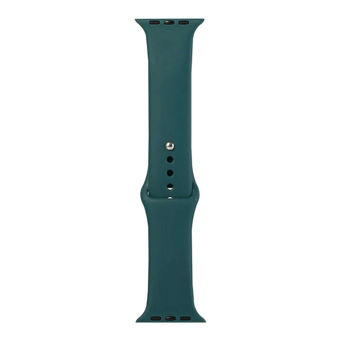 For Apple Watch Series 9&8&7 41mm / SE 3&SE 2&6&SE&5&4 40mm / 3&2&1 38mm Silicone Watch Band, Sho...